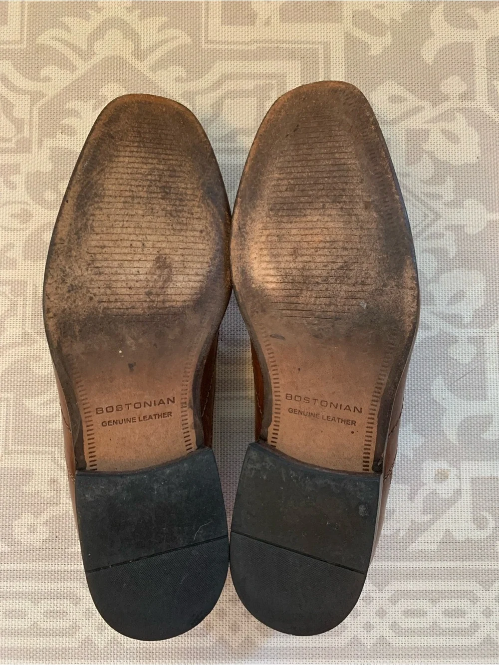 BOSTONIAN Square Toe Dress Loafers Men’s 8.5 M Brown Leather Slip-On 28246